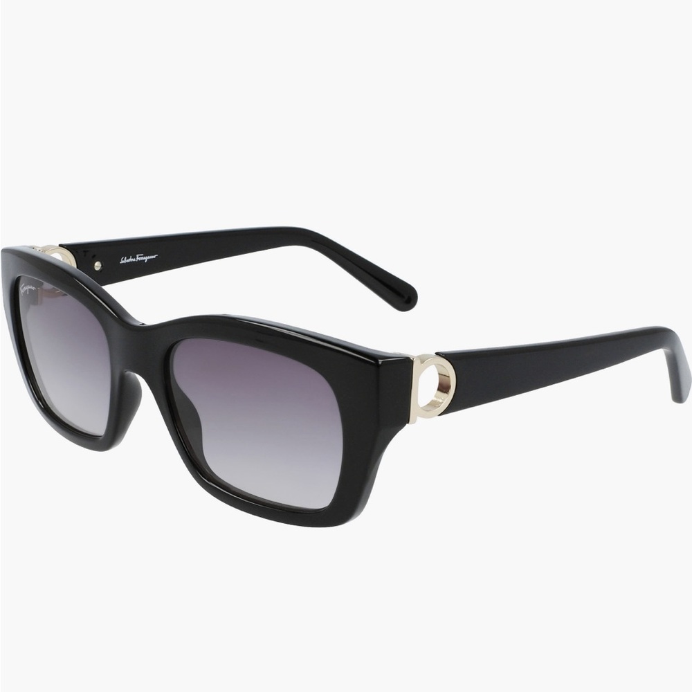 Salvatore Ferragamo Black rectangular Sunglasses